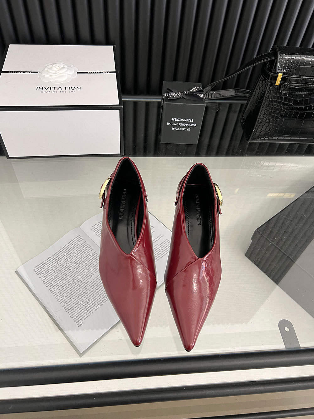 Women's Shoes Classic Design Gentle Fashionable Sequined Vintage Style Comfortable Minimalist Style Vintage Style Work Triple Red Free shipping