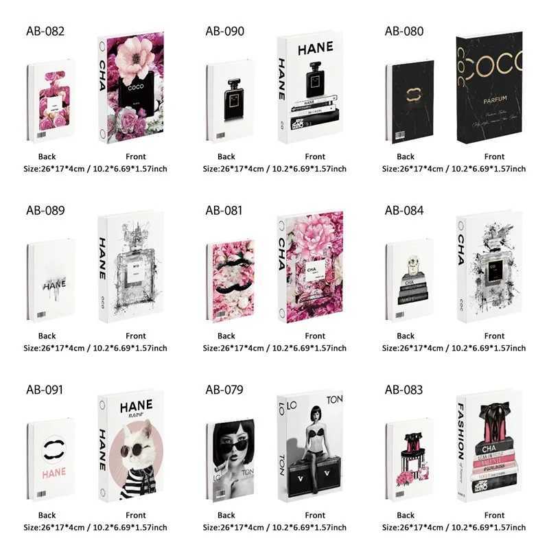 Novelty Items Luxury Brand Fake Book Decoration Paris Girl Fashion Simulation Books Decorative Ornaments Coffee Table Home Decor Prop BookL406