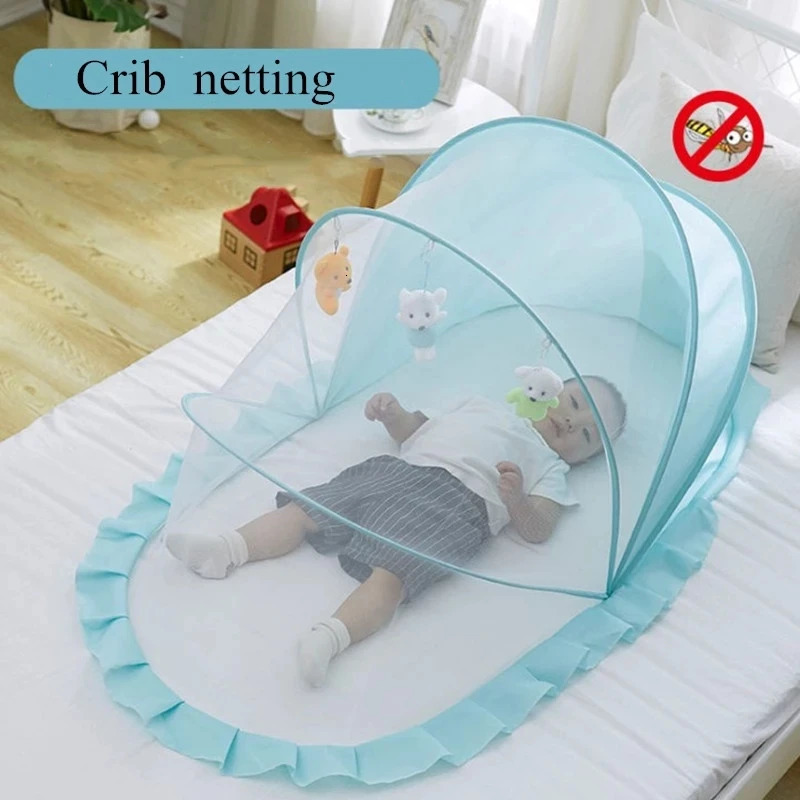 Baby Crib Netting Portable folding Polyester Breathable mosquito repellent cartoon born Sleep Bed Travel Bed Netting 240701