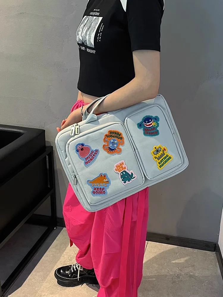13.3 14 15.6 16 inch Creative Laptop Bag High Capacity Shoulder Bag Suitable for Air Pro HP Asus Dell Asus Acer 240626