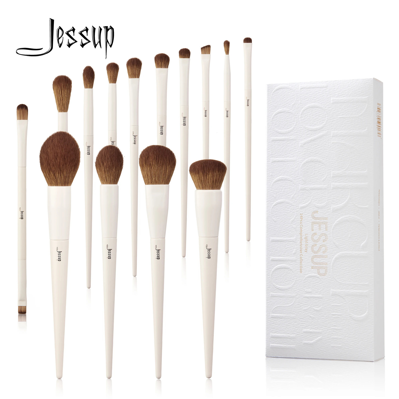 Jessup Makeup Brushes Set 10-14pcs Makeup Brush Powder Foundation Blending Concealer Eyeshadow Highlight T329 240704