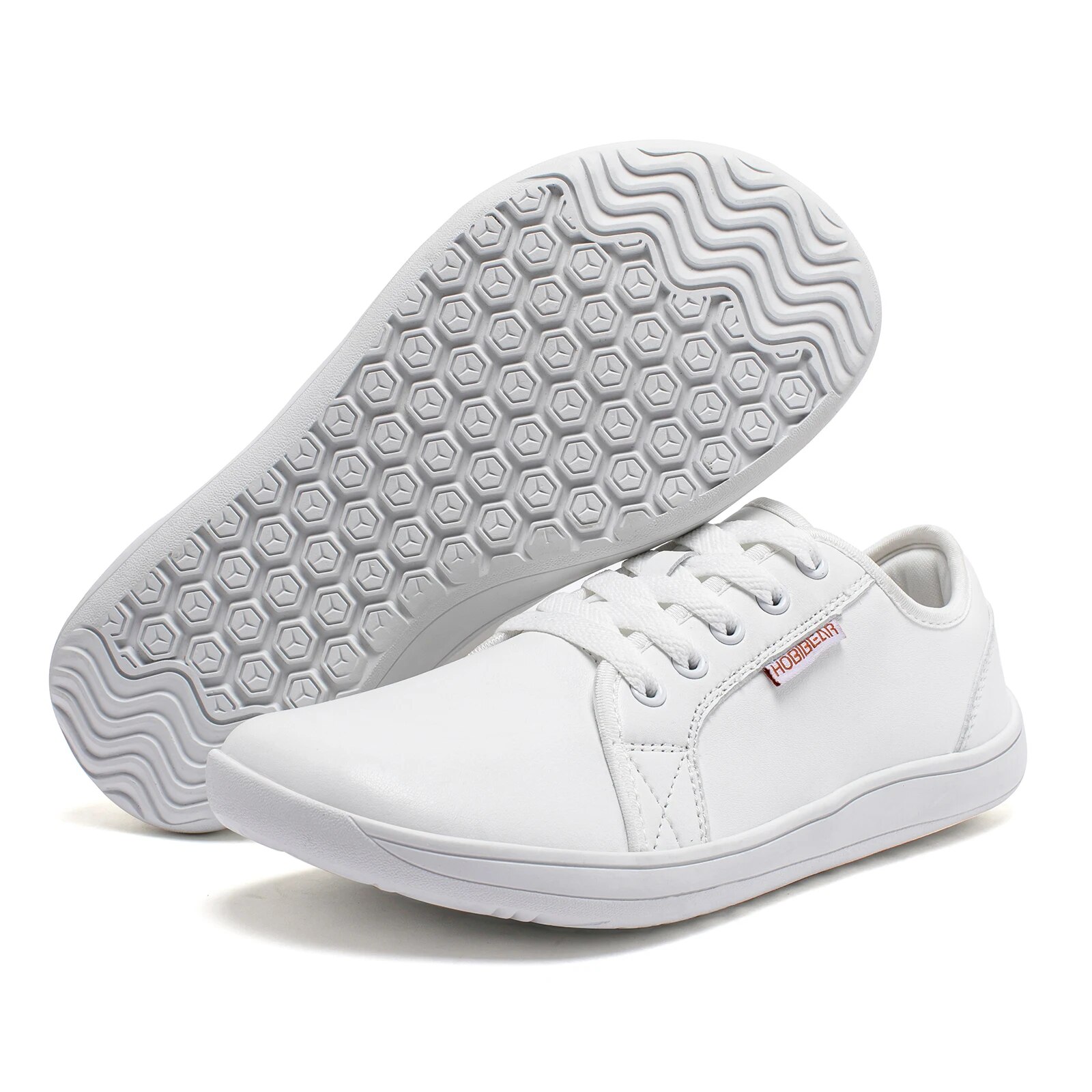 Minimalist Shoes Women Wide Toe Barefoot Zero Drop Shoes Leather Fashion Sneakers
