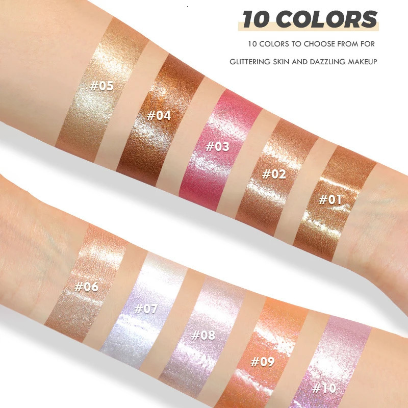 Pearl Glitter Mashed Potatoes Eye Shadow Gel Cream Liquid Highlight Face Body Diamond Brighten Shimmer Natural Contour Makeup 240704