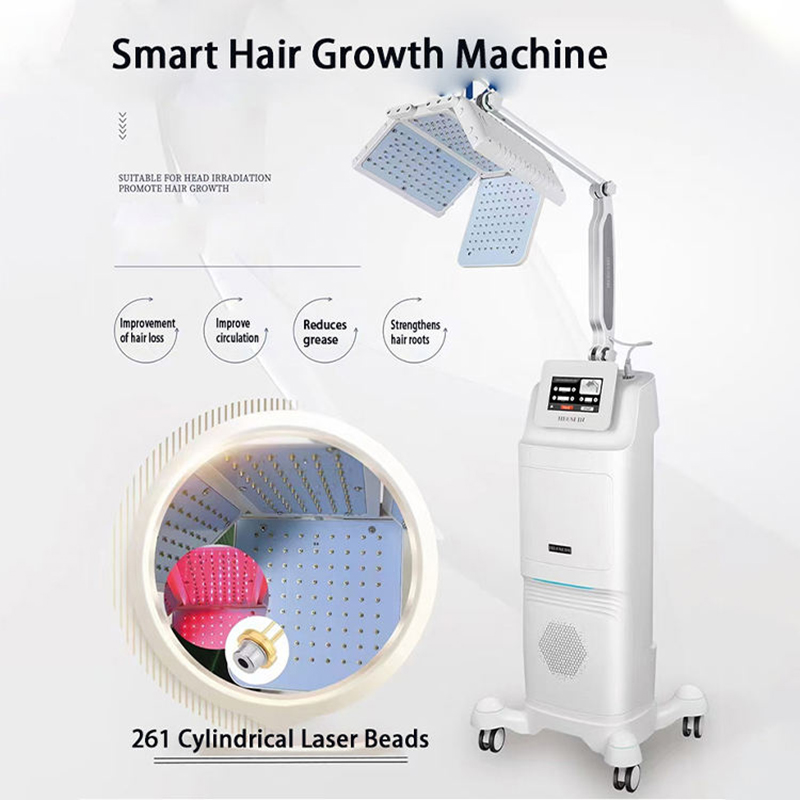 Vertical Laser Therapy 660nm Smart Hair Growth Machine PDT Light Laser Hair Thickener Hair Faster Growing Strengthens Hair Roots Beauty Machine