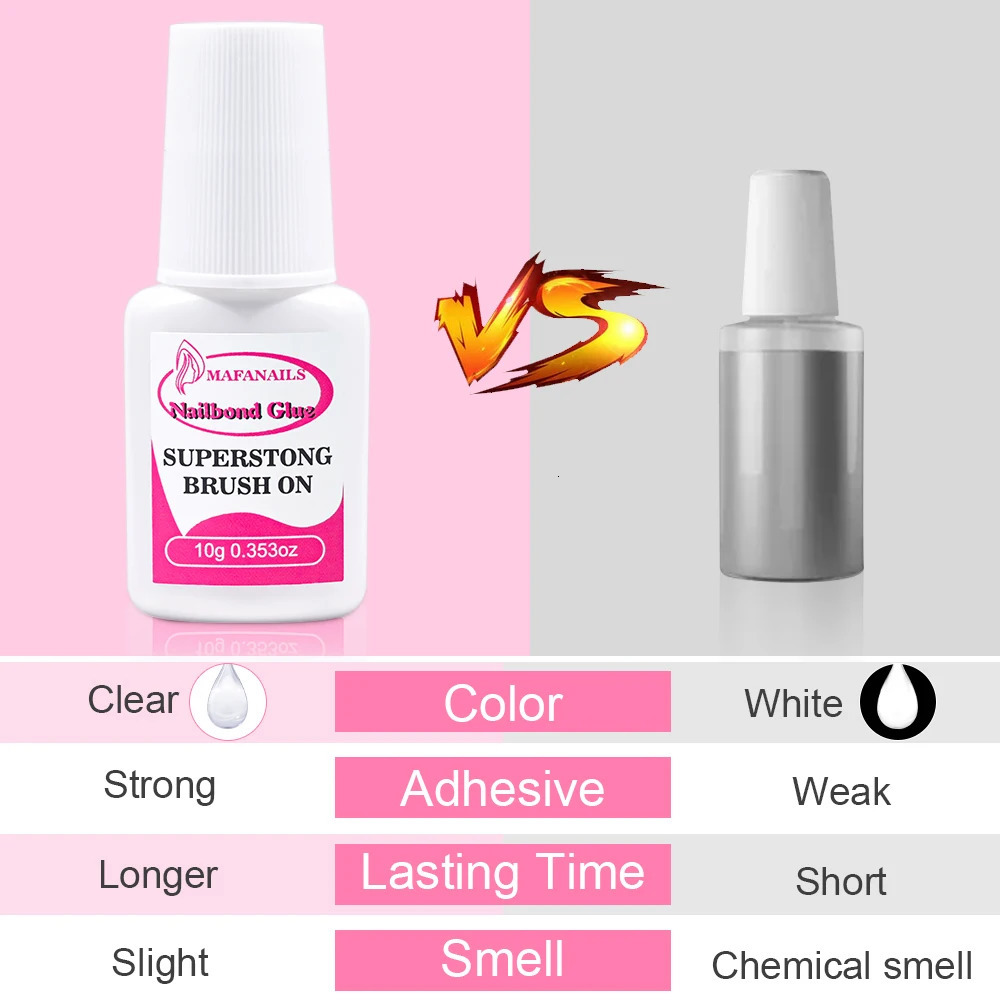 10g nail glue used for nail tips with the strongest pressure on the nails 2/3/7/8/10ml used for nail bonding brushes with acrylic tip nail glue 240703