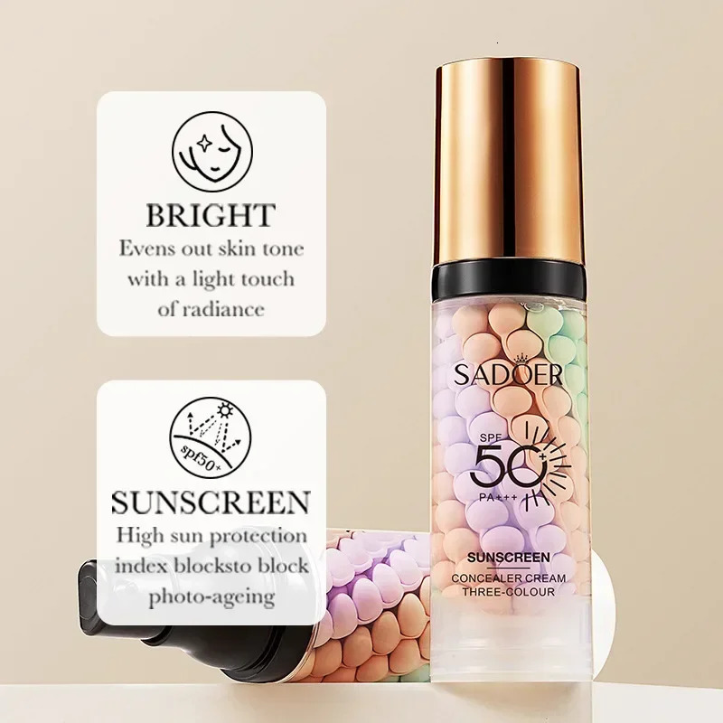 40ml Face Primer Makeup Moisturizing Cream 3color isolation cream Invisible Pores Brighten Correcting Cosmetics 240704