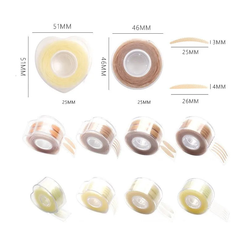 600Pcs Eyelid Tape Sticker Invisible Natural Self-adhesive Double Fold Eyelid Lace Paste Self Adhesive Clear Beige Makeup Tool 240703