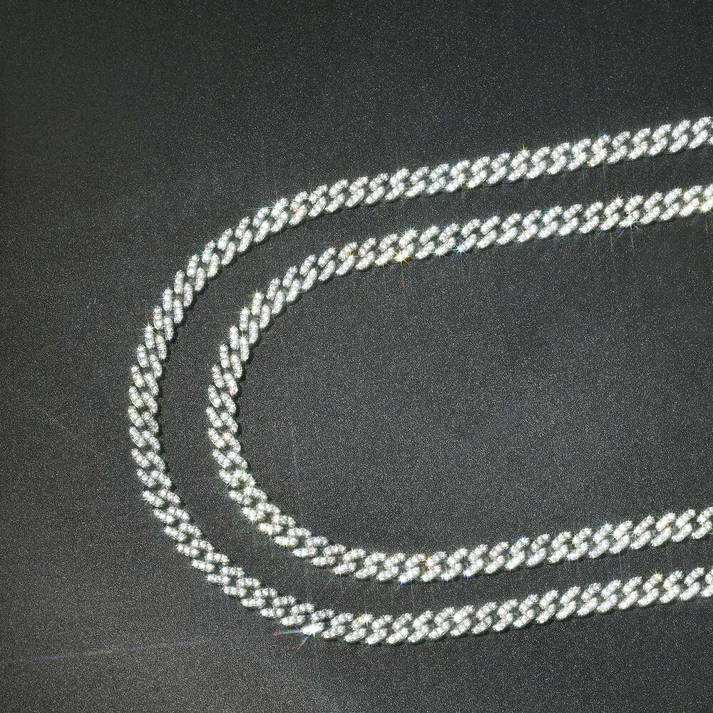 Fine Jewelry Fast Shipping 6MM Sterling Sier Moissanite Cuban Link Chain Mens and womens jewelry