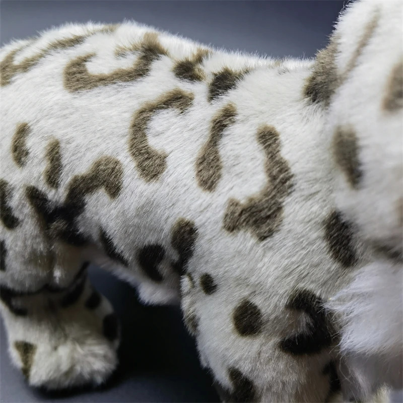 Snow Leopard Plush Toy fidelity Cute Snow Panther Plushie Lifelike Animals Simulation Stuffed Doll Kawai Toy Gifts For Kids 240624