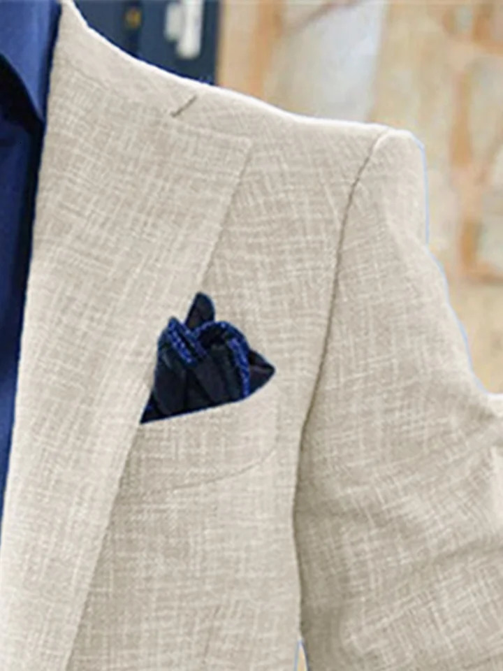 Men Solid Color Blazer Casual Suit Fashion Business Top Jacket For Spring Autumn Clothing Hombre Coat 240701