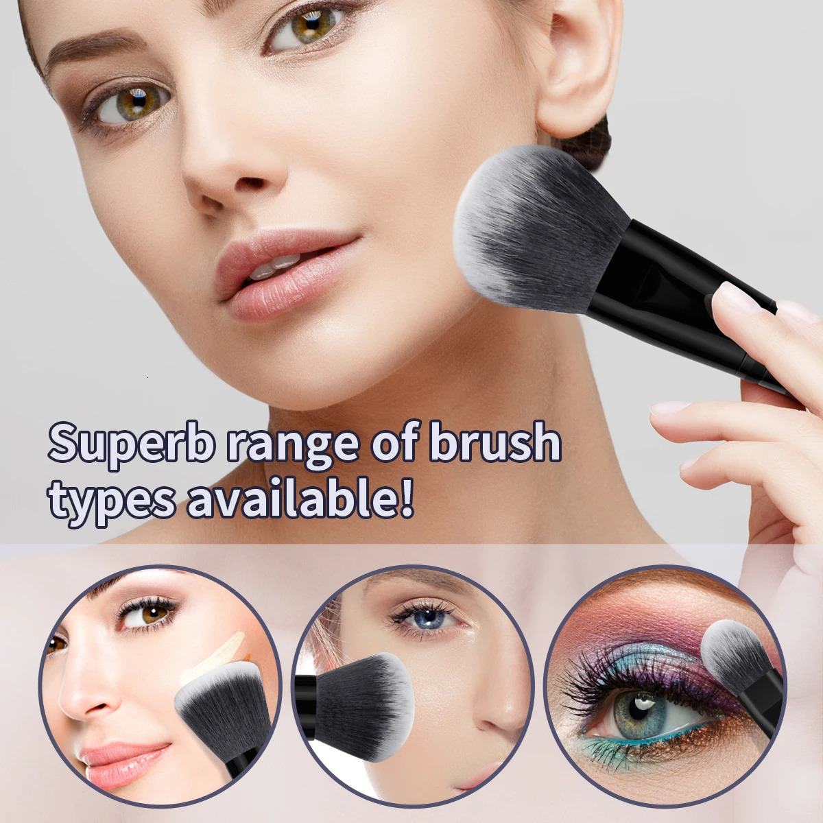 MAANGE 49PCS Makeup Tools Kits 30PCS Foundation Makeup Brush with Storage Bag Makeup r Puff Triangle Cushion Puff Full Set 240704