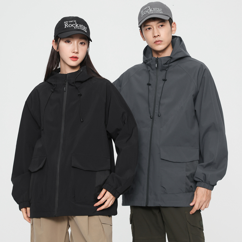 Couple new outdoor hooded assault suit trendy brand three proof climbing men's mountain top jacket F7.4#47.04