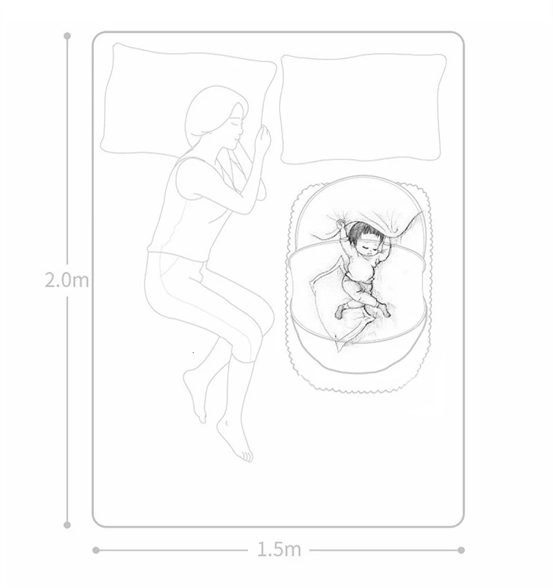 Baby Crib Netting Portable folding Polyester Breathable mosquito repellent cartoon born Sleep Bed Travel Bed Netting 240701