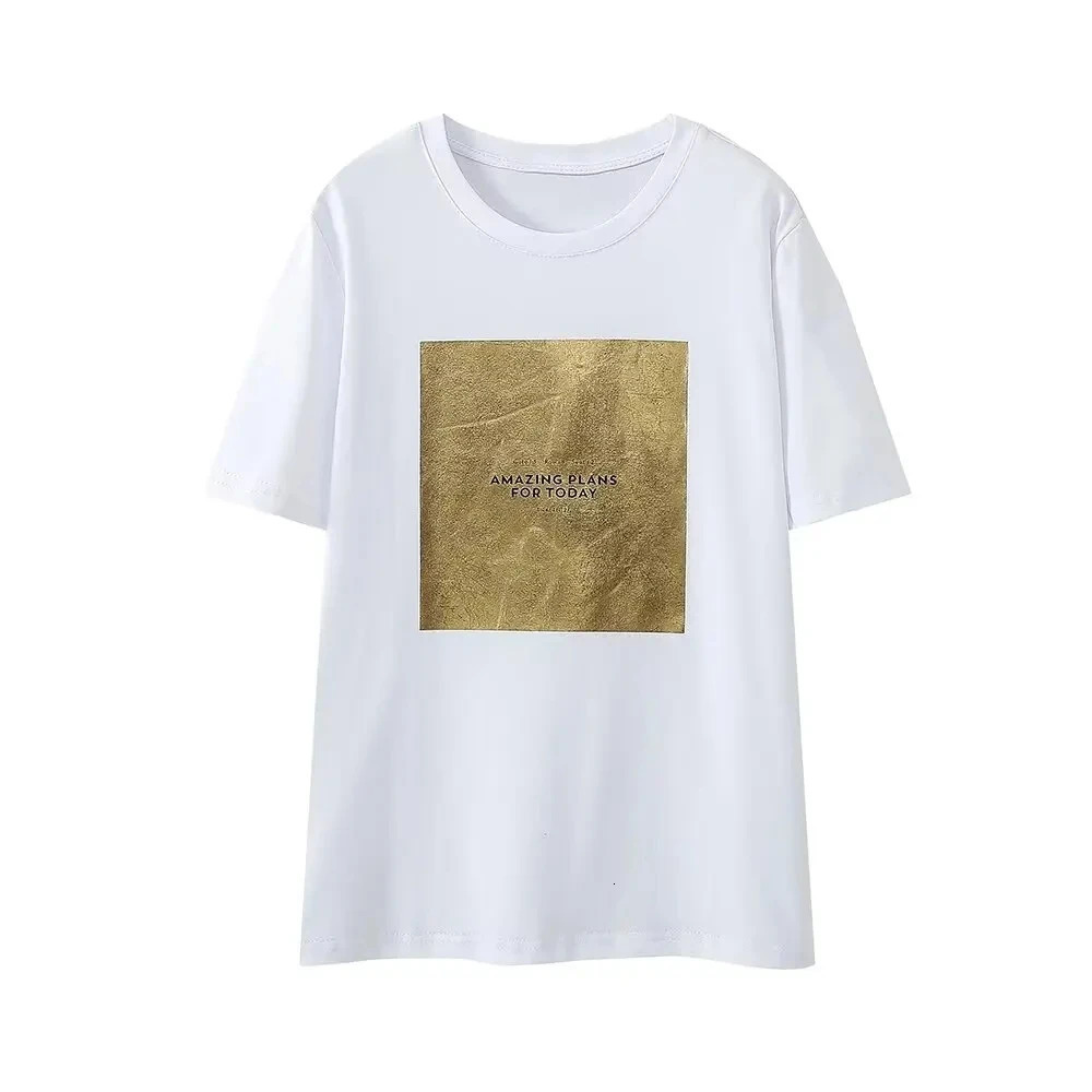 Traf ZR Womens Tshirts Summer Y2k Streetwear Fashion Girls Short Sleeve Tee O Neck T Shirt for Women Harajuku Tops 240627