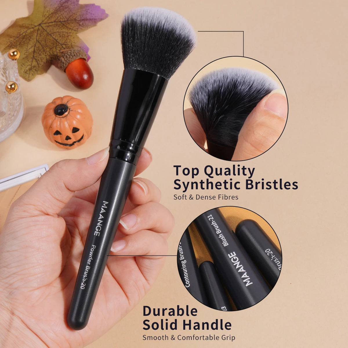 MAANGE 49PCS Makeup Tools Kits 30PCS Foundation Makeup Brush with Storage Bag Makeup r Puff Triangle Cushion Puff Full Set 240704