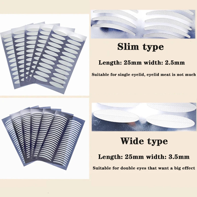 7201056PC Invisible Double Eyelid Tape Transparent Self-Adhesive Eyelid Tape Stickers Waterproof Fiber Stickers for Eyelid 240703