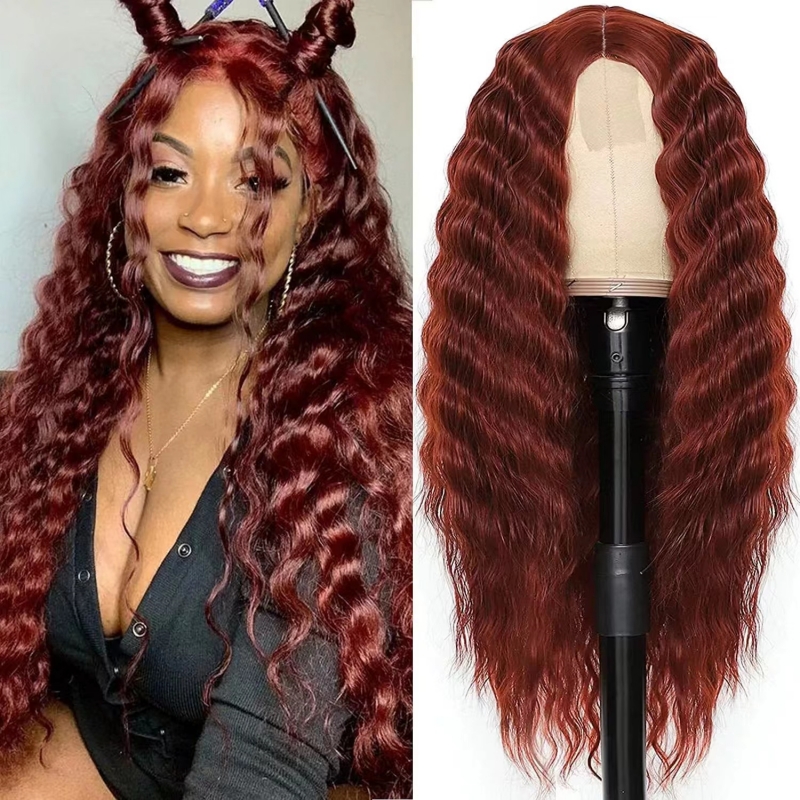 wholesale Lace Wigs Human Hair Wig Honey Blonde Ombre Brazilian Brown Colored Deep Water Wave Frontal Highlight Curly Bob 28 30 Inch Front