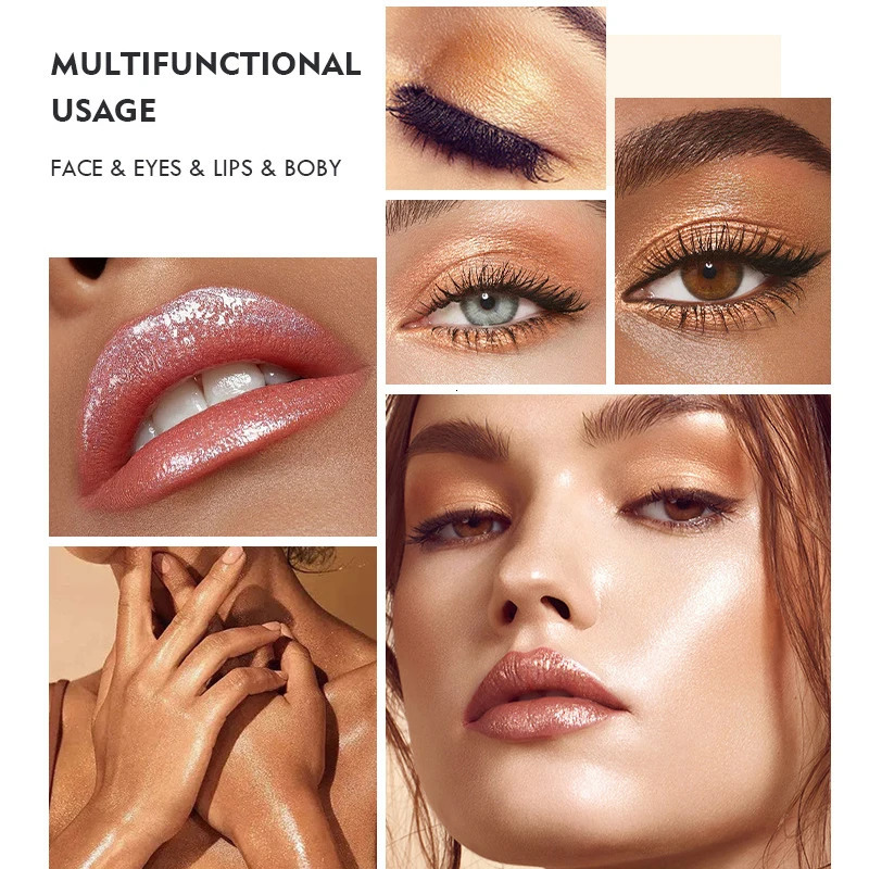 Pearl Glitter Mashed Potatoes Eye Shadow Gel Cream Liquid Highlight Face Body Diamond Brighten Shimmer Natural Contour Makeup 240704