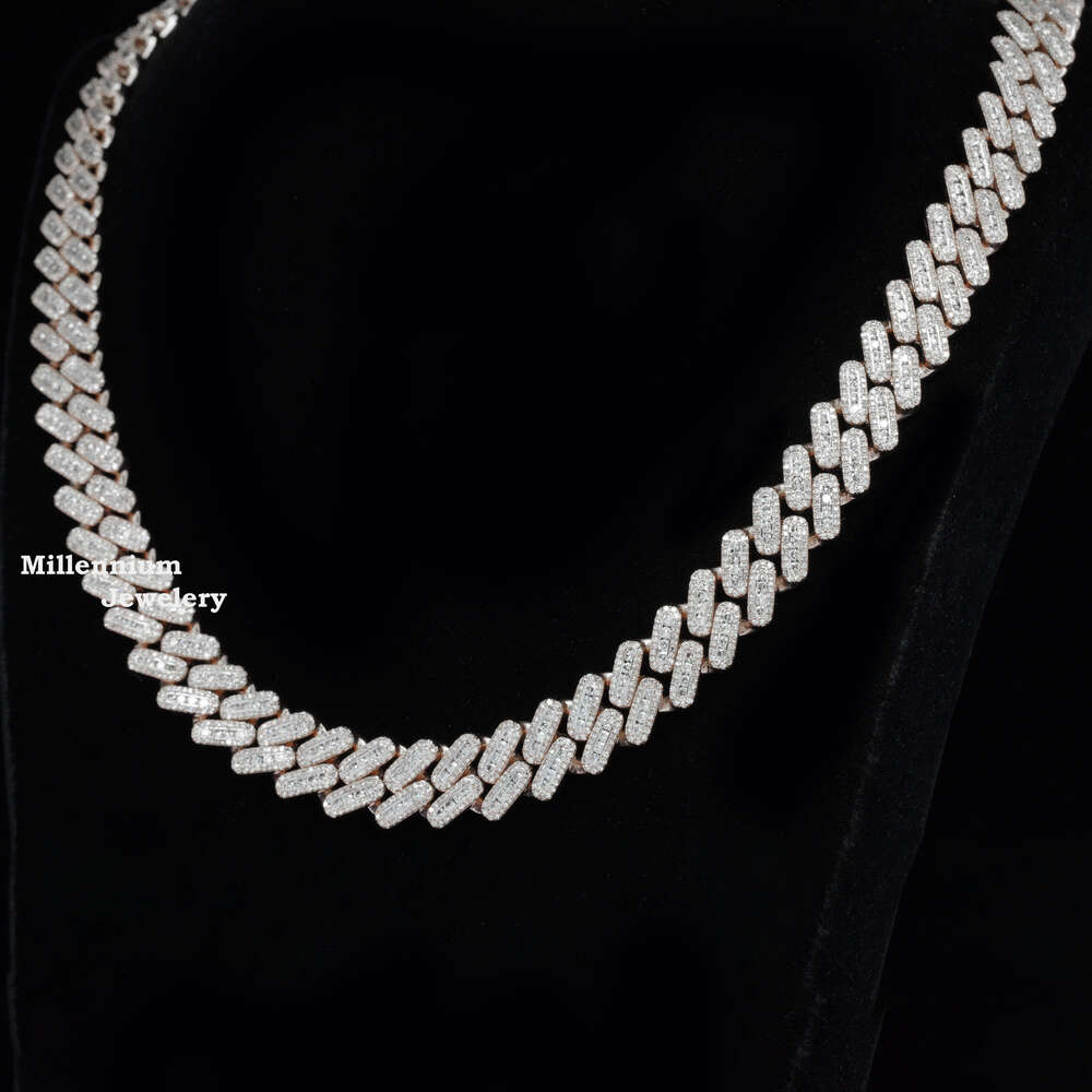 Exceptional 20mm Moissanite 18 To 22 Inch Fully Dia Iced Out Hip Hop Cuban Chain For Men and Women gift