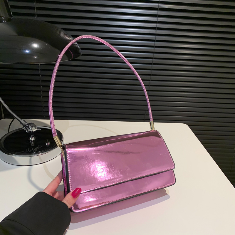 Mini Evening Metallic Handbag New Y2k Sparkly Sier Shoulder Bag Clutch Purse Durable Trendy Crossbody Bags Creative Party Gift H7.4#11.5