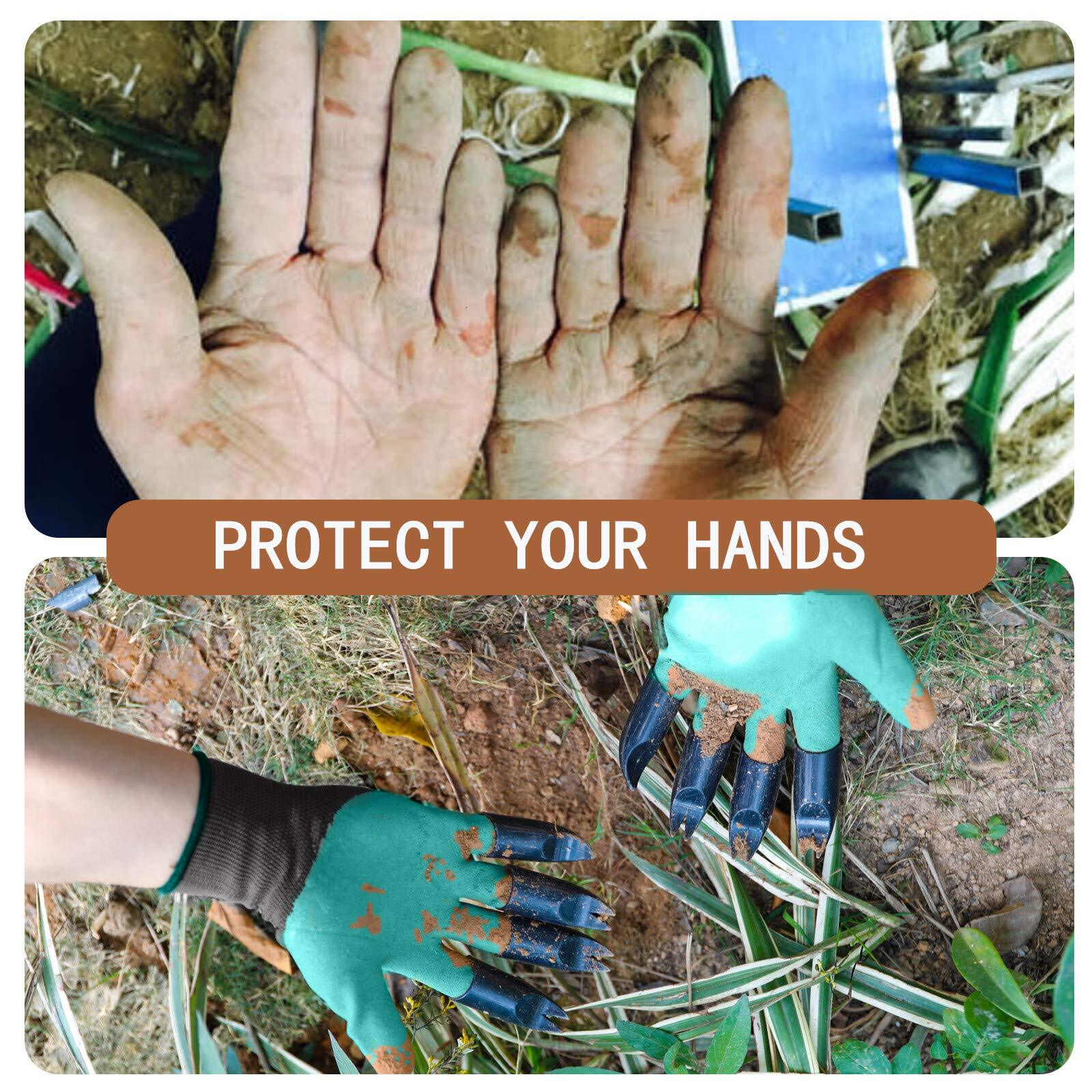 Nizivdy Garden Gloves with Claws Digging, Claw Gardening Gifts for Women