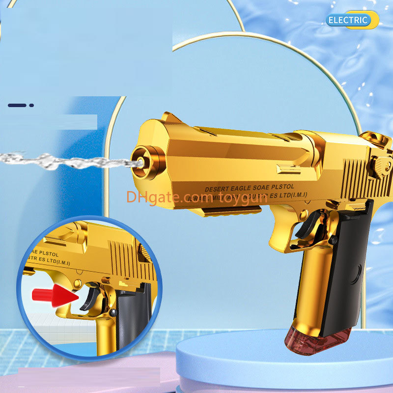 Desert Eagle Water Gun Electric Automatic Toys Gun Water Pistol Beach Toys For Children Boys LooK Real Watergun Model Summer Outdoor Beach Water Games