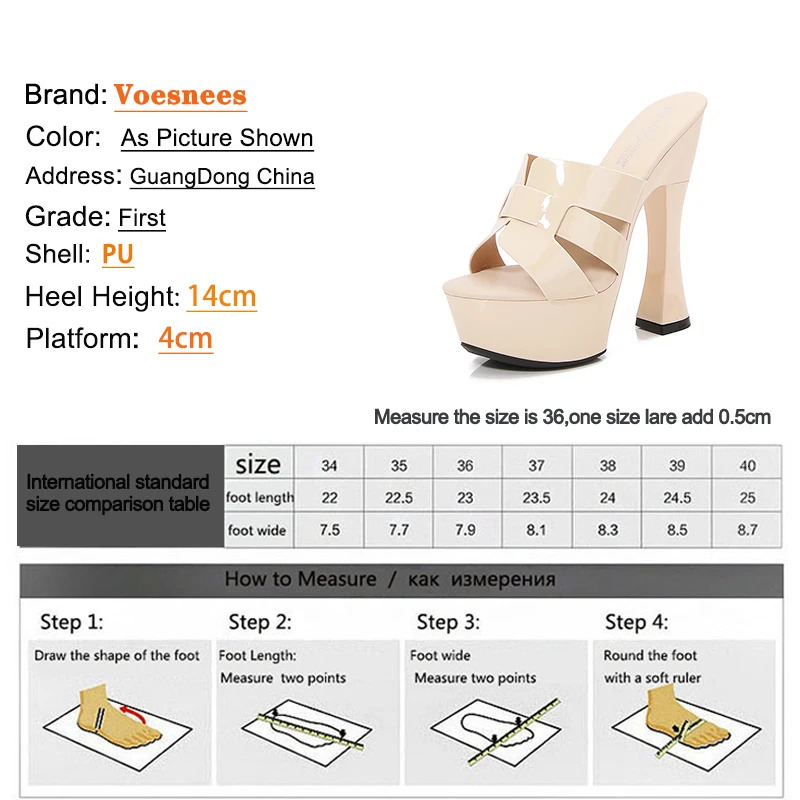 Thick Platform High Heels 14CM Women Slippers Mules Europe And America Summer Everyday Sandals Nightclub Models Shoes Size 43 240703