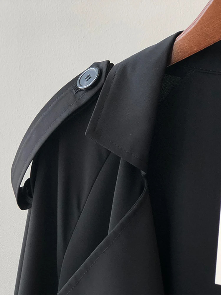 SEDUTMO Spring Women Long Trench Coat Fashion Windbreaker Vintage Oversize Pocket Elegant Office Outwear With Belt ED1859 240703