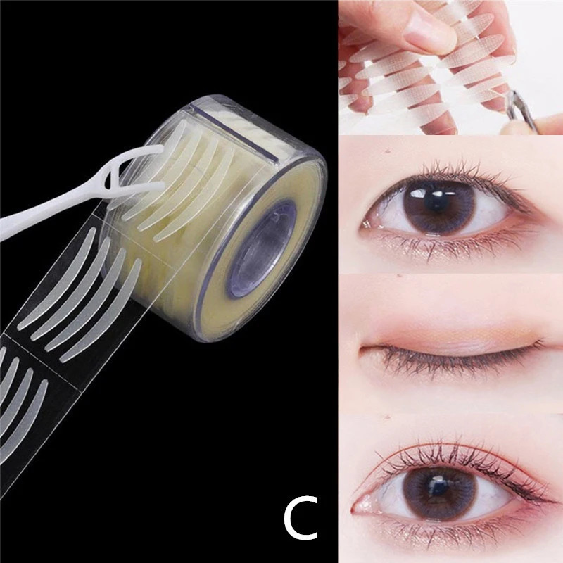 600PCS Double Eyelash Tape Invisible Eyelid Lift Band Self Adhesive Transparent Eyelid Decals Fiber Waterproof Eye Stickers 240703