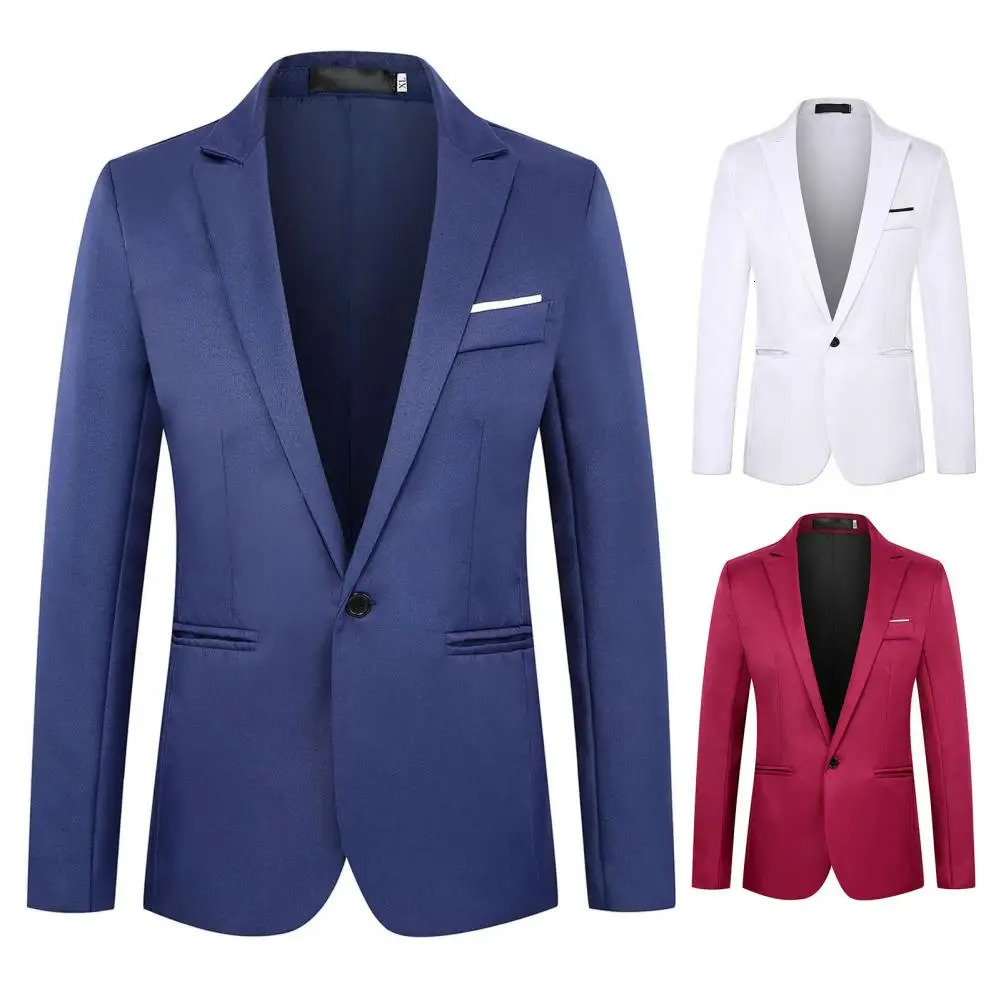 Classic Suit Jacket Long Sleeve Thin Type Outwear Casual Business Male Coat Blazer Windproof 240701