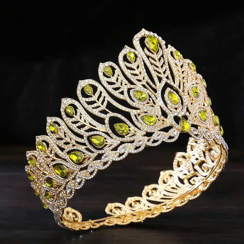 Tiaras Baroque Queen Large Diadem Bridal Crown Pageant Miss Headdress Bride Wedding Dress Hair Jewelry Accessories