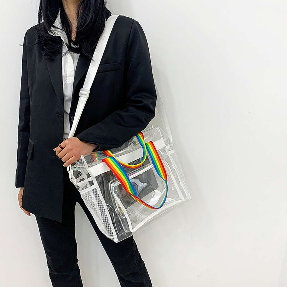 2024 Women Clear Yoga Gym Bag Transparent Waterproof Outdoor Sports Fiess Handbag Summer PVC Workout Swimming Shoulder Bags #21 swissmilitary