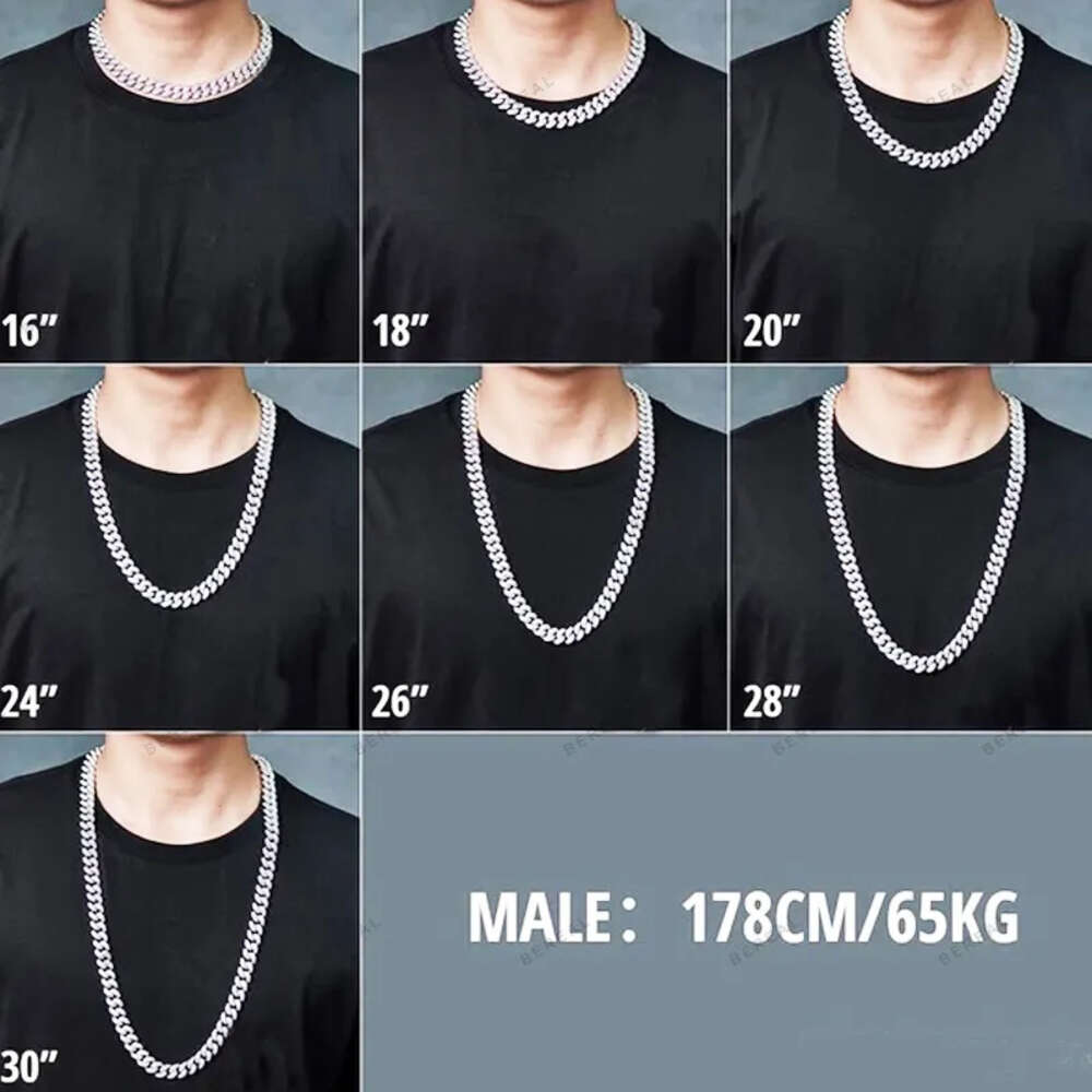 Wholesale 10K 14K Solid Real Gold 8MM Cuban k Chain Bracelet Iced Out Hip Hop Moissanite Necklace Fine Jewelry Men Women