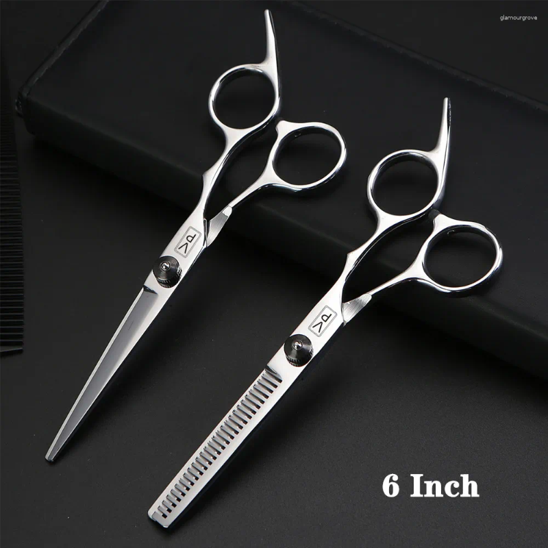 Japan Steel 6.0 Inch Professional Hairdressing Scissors Barber Set Cutting Shears Thinning Haircut Accessories
