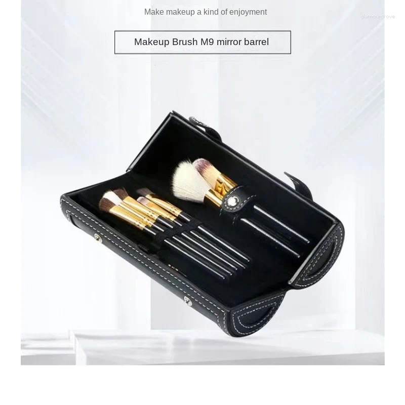 Makeup Brushes Animal Hair 9-Piece Brush Set Concealer Eye Shadow Lip Portable Professional Tool
