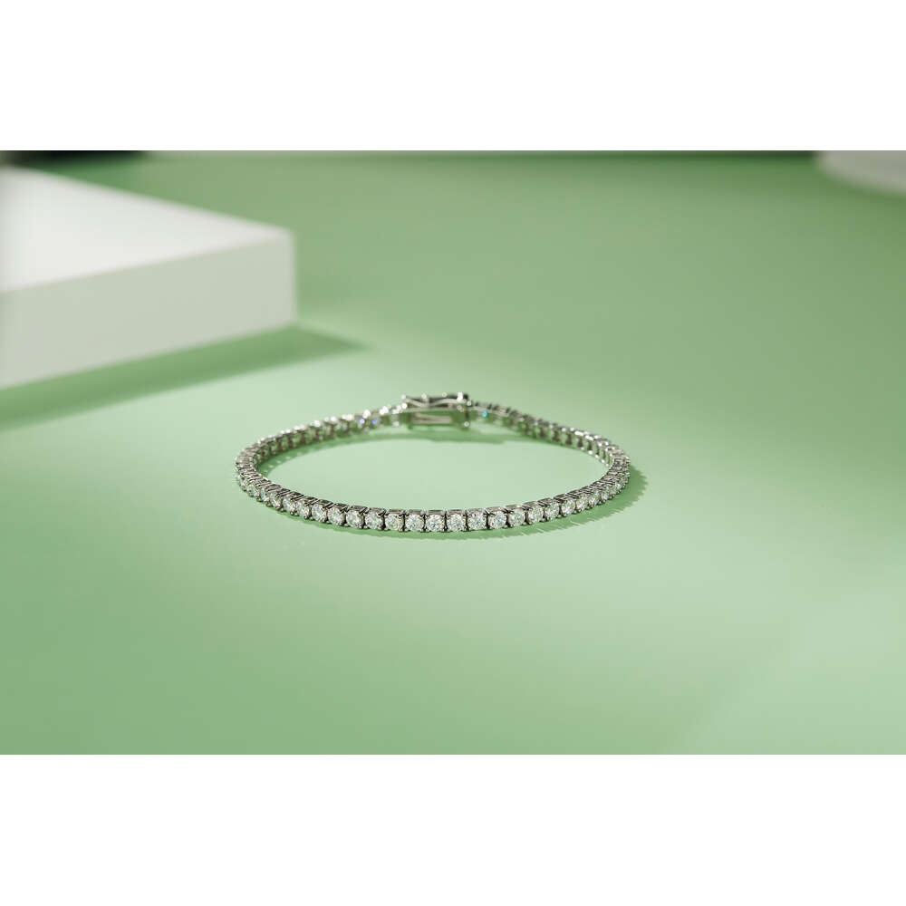 Tennis Bracelet Moissanite Ready to Ship Wholesale for Men 3-4-5mm Chain Hip Hop Hiphop Thai Sier