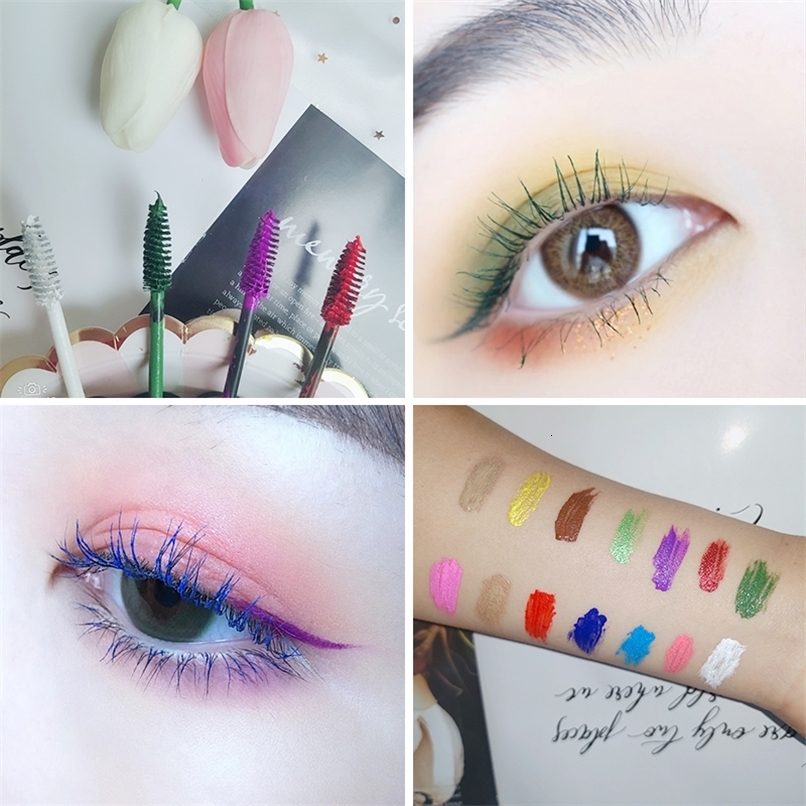 White eye black color eye cream red pink green blue purple brown yellow waterproof durable stain free role play makeup 240703