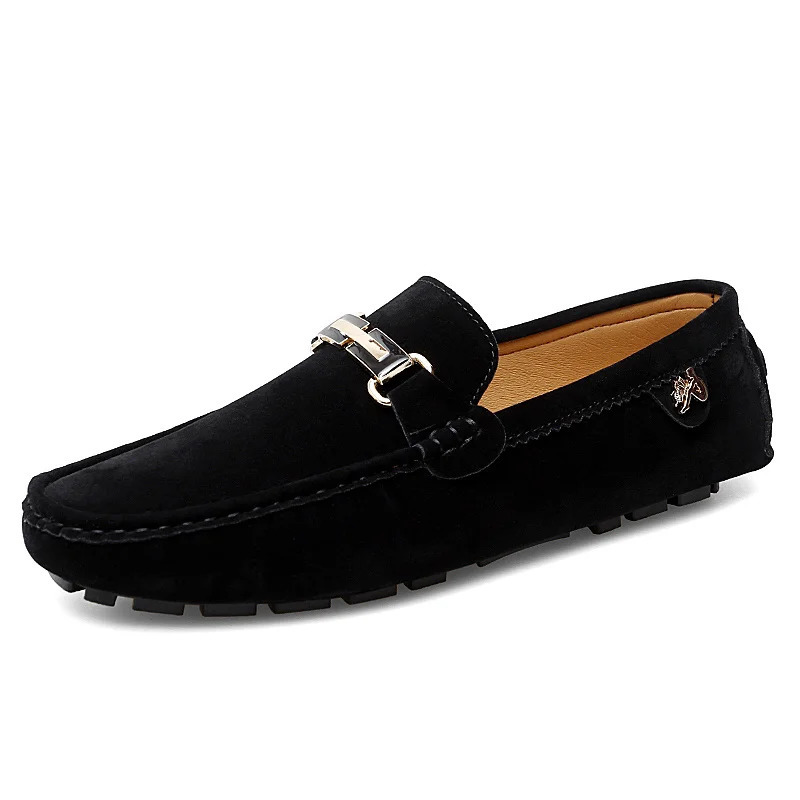 Mens and womens loafers comfortable softsoled nonslip solid color shoes casual driving walking boat 240702