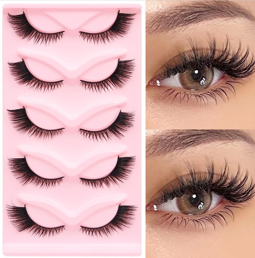 False Eyelashes Fuffy Lashes L-Shape Makeup Thick Long Eye Beauty Extension For Women