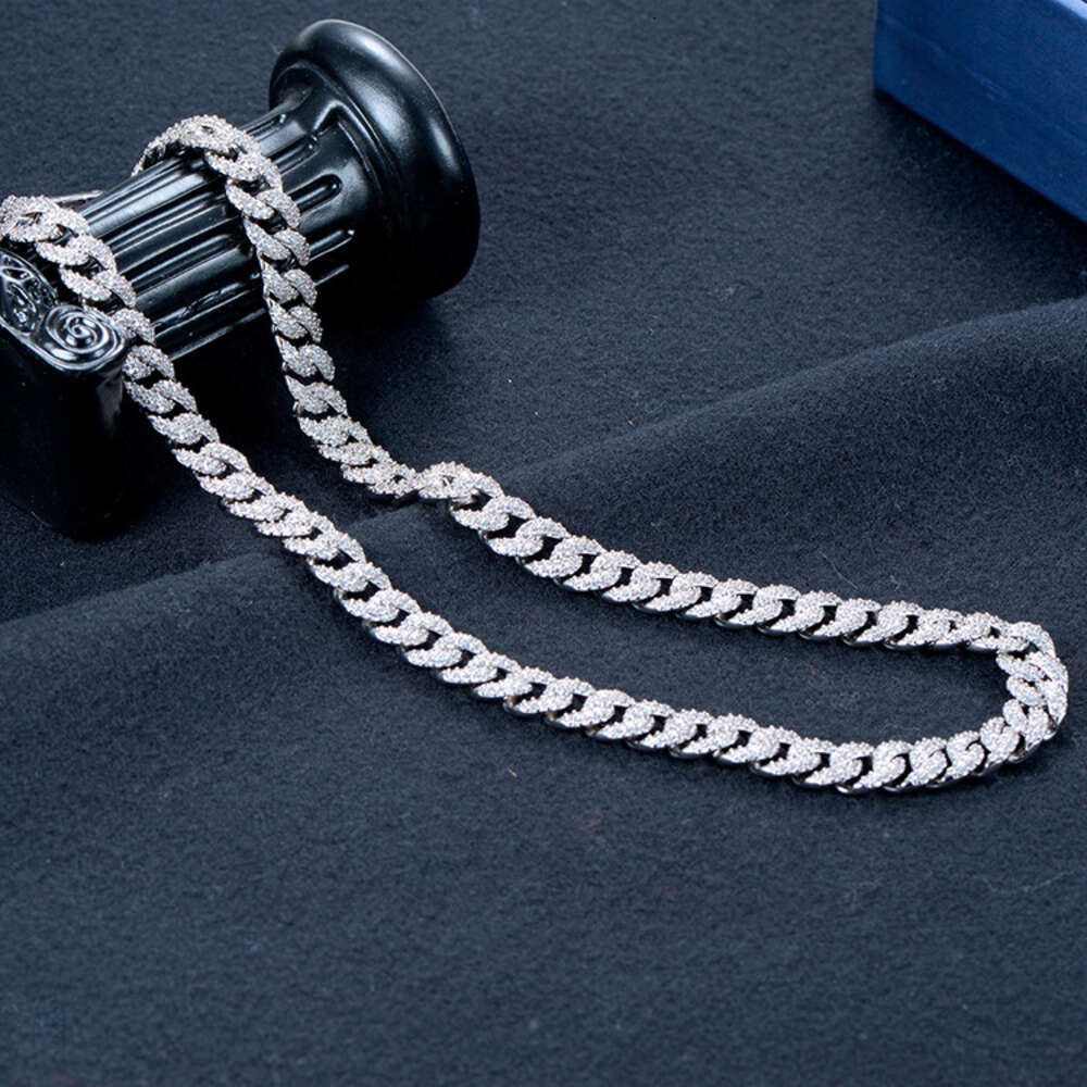 Iced Out Chain 10mm Cuban Chain Hip Hop Necklace Gold Plated Thick Miami Link Chain for Men Wholesale