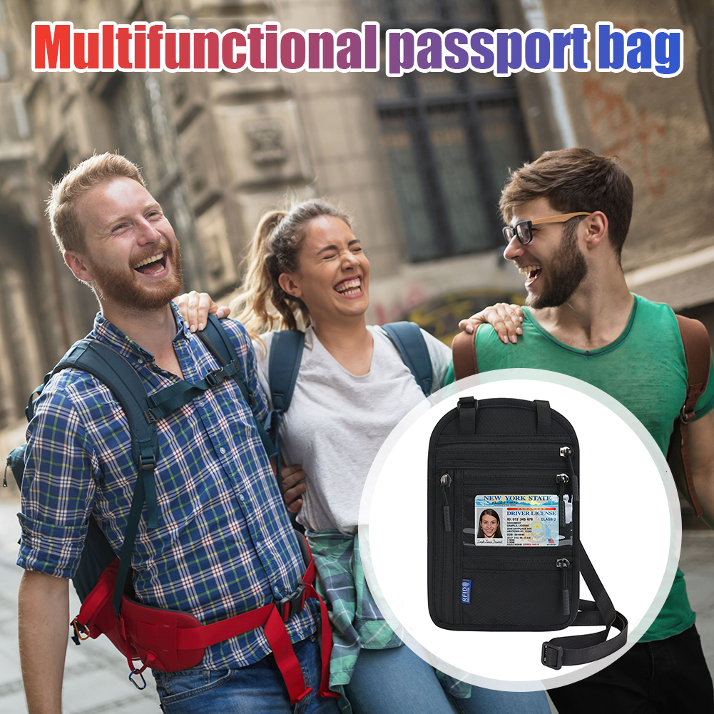 Wallets Mini Crossbody Travel Card Phone Case Passport Holder Shoulder Bag Neck Hanging Pouch H7.4#12.8 zhanyishengli
