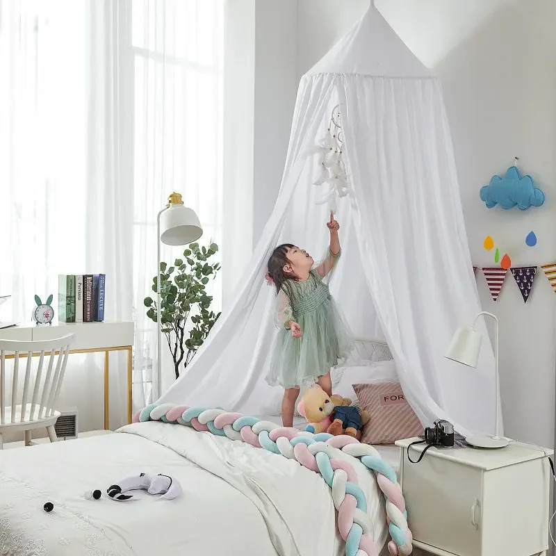 Baby Bed Mosquito Net Hanging Tent Decoration Crib Canopy Tulle Curtains for Bedroom Play House Tent for Children Kids Room 240701