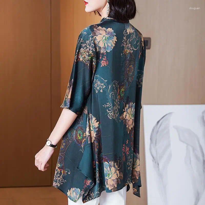 Womens T Shirts Spring Summer Fashion Elegant Polo Collar Pullover Short Sleeve Tees Casual Versatile Western Loose Cloth Print S