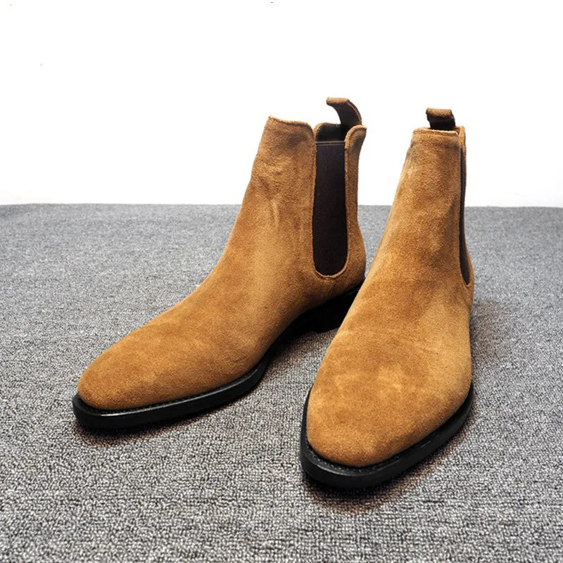 Men Boots for High Quality Men Ankle High Fashion Casual Boot Male Vinage Classic Dress Chelsea Boots Cowboy Boots Mens 240703