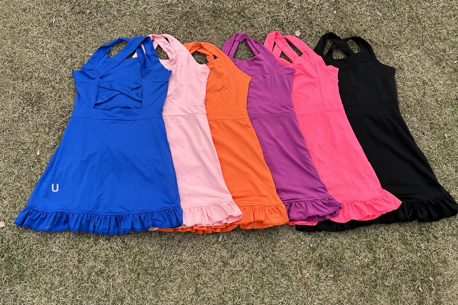 Uu-L2164 Yoga Dresses Girls Gym Clothes Skirts For Kids Active Workout Sports Tennis Dreess