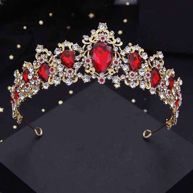 Tiaras Purple Crystal Wedding Crown for Queen Bridal Headdress Fashion Tiaras Hairwear Girls Prom Head Ornaments Jewelry