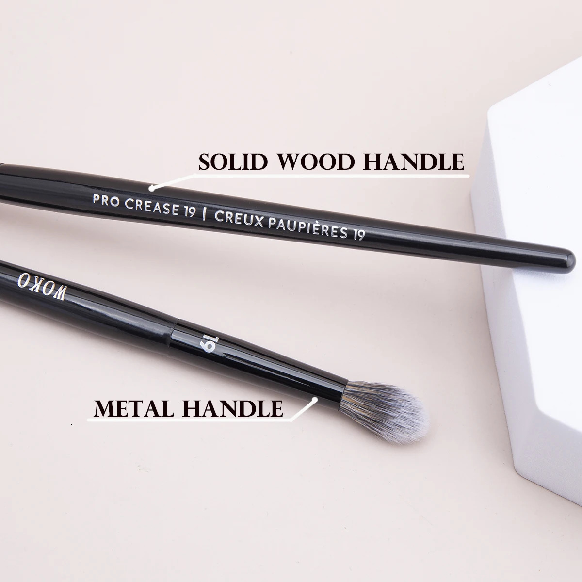 19 Crease Brush Professional Eyeshadow Crease Smudge Blending Makeup Brush Tapered Precise Eye Shadow Powder Crease Brush 240704