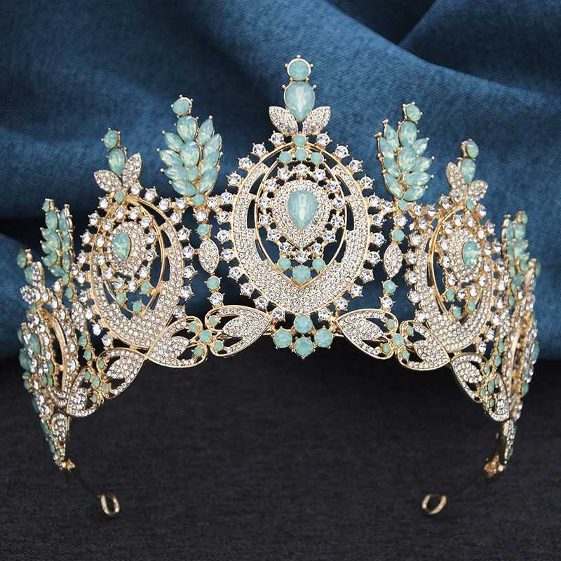 Tiaras Pink Bridal Crown Vintage Baroque Rhinestone Tiaras Headdress Pageant Miss Party Wedding Crown Jewelry Hair Accessories