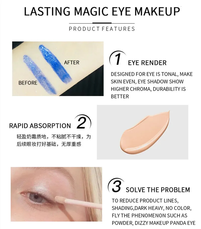 Eyes Base Waterproof Cream Makeup Primer Gel Eye Under Shadow Cosmetic Lasting Prolong Base Primer 5ml Maquiagem 240704