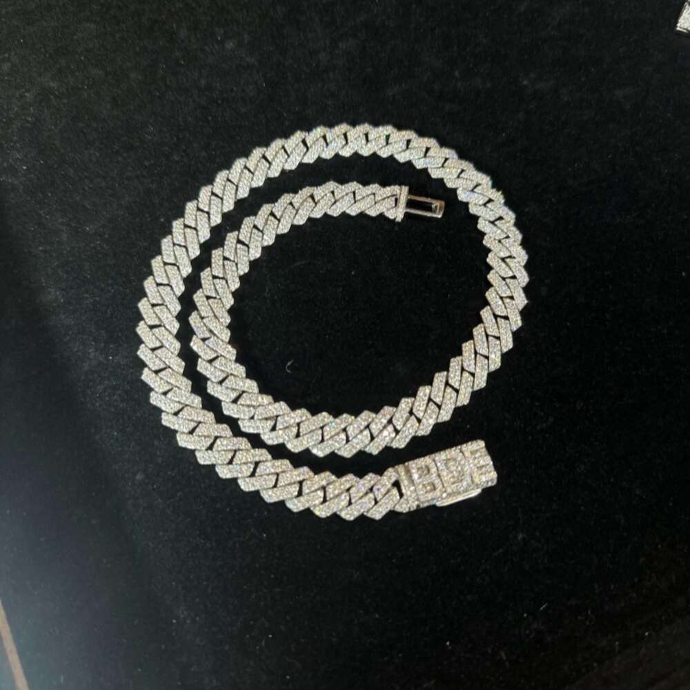 Sell Drop Shipping Iced Out Cuban Link Vvs Diamond Hip Hop Jewelry 10mm Moissanite 925 Sterling Silver Cuban Chain